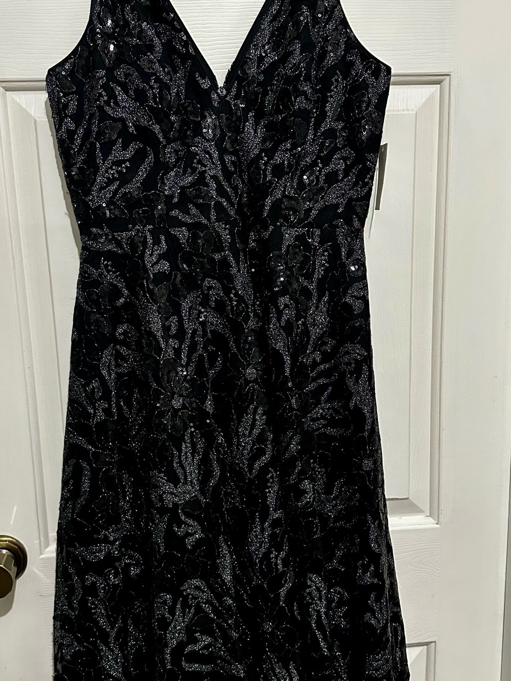 Dress the Population Black V-Neck NWT Midi Dress - Picture 5 of 11